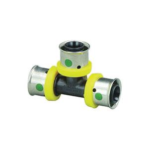 Viega 1-1/2 inch x 1-1/4 inch x 3/4 inch PEX Press Tee, Polymer, Press x Press x Press