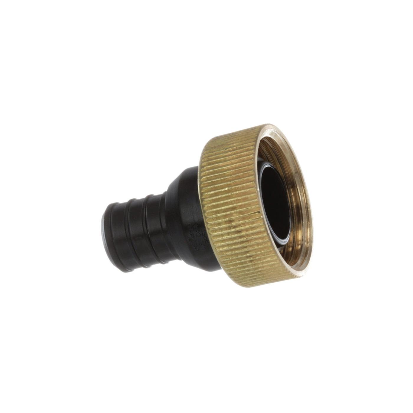 Viega PureFlow 160 psi max 3/4 inch Crimp x 1 inch Hose Plastic Reducing Adapter, Black thumbnail 3