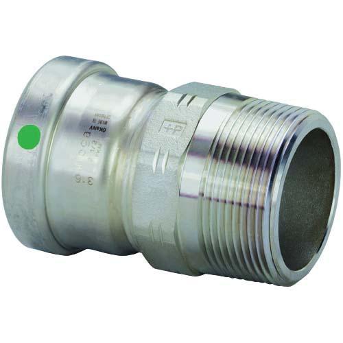Viega ProPress® 316 80065 3 inch x 3 inch Press x MPT 316 Stainless Steel Adapter