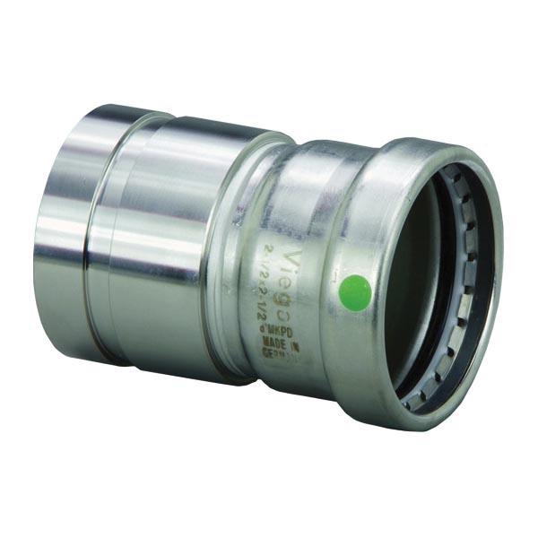 Viega ProPress® 316 80064 2-1/2 inch x 2-1/2 inch Groove x Press 316 Stainless Steel Adapter