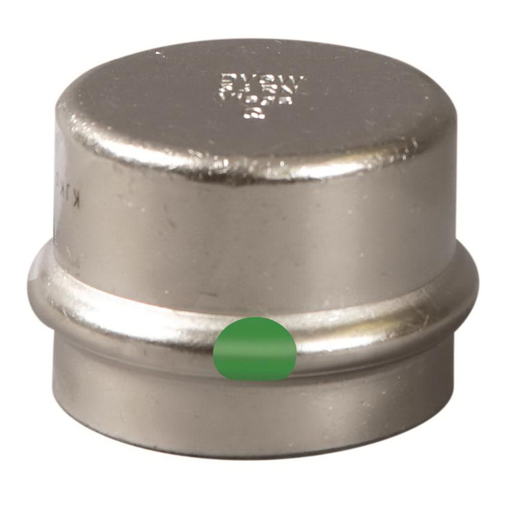 Viega ProPress® 4056 Series 80355 Cap, 1/2 in Press, Stainless Steel