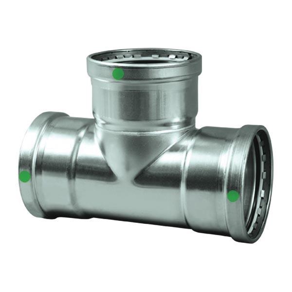 Viega ProPress® 316 80770 3 inch x 3 inch x 2 inch Press x Press x Press 316 Stainless Steel Tee