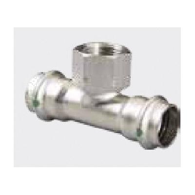Viega ProPress® 316 80880 1-1/4 inch x 1-1/4 inch x 1 inch Press x Press x FNPT 316 Stainless Steel Reducing Tee