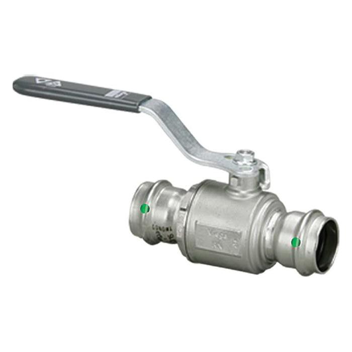 Viega ProPress® 81100 1-1/2 inch Press x Press 316 Stainless Steel Full Port 2-Piece Ball Valve