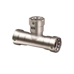Viega 90105 Tee, 1/2 in, Press, Stainless Steel, 200 psi, 0 to 250 deg F