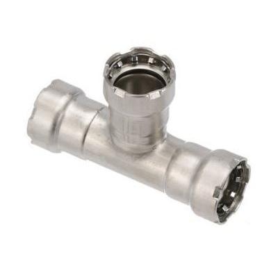 Viega 90135 Tee, 1 x 1 x 1/2 in, Press, Stainless Steel, 200 psi, 0 to 250 deg F
