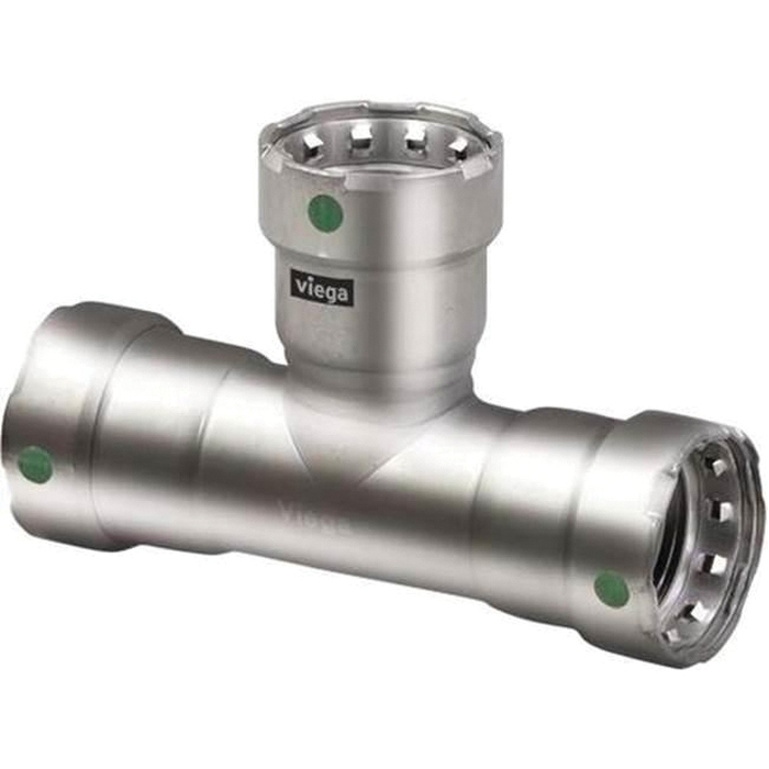 Viega 90135 Tee, 1 x 1 x 1/2 in, Press, Stainless Steel, 200 psi, 0 to 250 deg F thumbnail 2