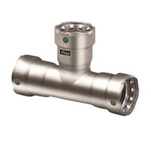 Viega 90140 Tee, 1 x 1 x 3/4 in, Press, Stainless Steel, 200 psi, 0 to 250 deg F