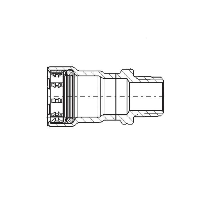 Viega 90235 Adapter, 3/4 x 1/2 in, Press x MPT, Stainless Steel, 200 psi, 0 to 250 deg F thumbnail 2