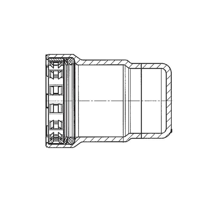 Viega 90400 Cap, 1 in Press, Stainless Steel, 200 psi, 0 to 250 deg F thumbnail 2