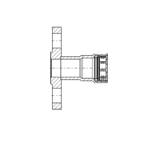 Viega 90445 Flange, 3/4 in, Press x Bolt Pattern, Stainless Steel, 200 psi, 0 to 150 deg F thumbnail 2