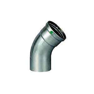 Viega 90550 45 deg Street Elbow, 3 in Press x Fitting, 45 deg, Stainless Steel, 200 psi, 0 to 250 deg F
