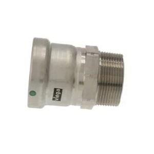 Viega 90640 Adapter, 3 in, Press x MPT, Stainless Steel, 200 psi, 0 to 250 deg F