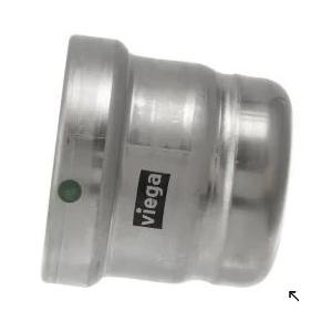 Viega 90710 Cap, 3 in Press, Stainless Steel, 200 psi, 0 to 250 deg F