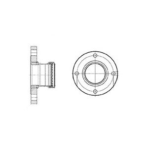 Viega 90725 Flange, 3 in, Press x Bolt Pattern, Stainless Steel, 200 psi, 0 to 150 deg F thumbnail 3