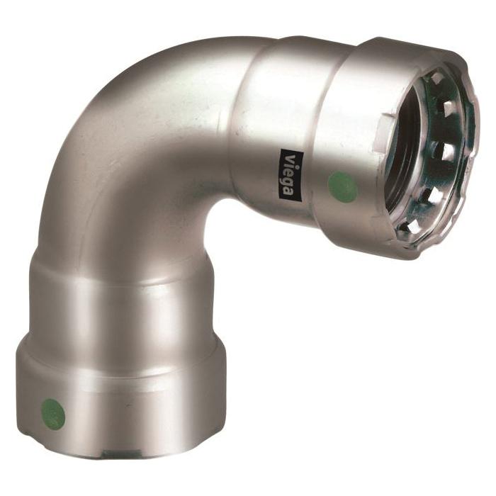 Viega 90835 90 deg Elbow, 1-1/4 in Press, 90 deg, Stainless Steel, 200 psi, 0 to 250 deg F thumbnail 2