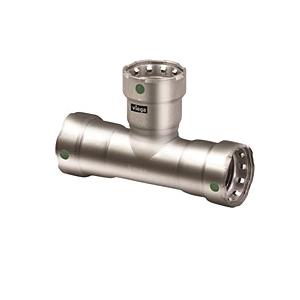 Viega 90915 Tee, 1-1/4 x 1-1/4 x 1 in, Press, Stainless Steel, 200 psi, 0 to 250 deg F thumbnail 2