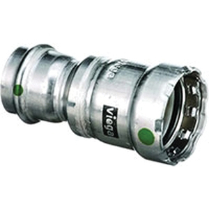 Viega MegaPress® 90890 1-1/4 inch x 1-1/4 inch Press x Press 316 Stainless Steel Transition Coupling