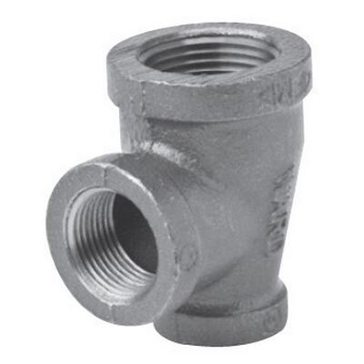 WardFlex EXD.NMT Reducing Tee, 3/4 in FNPT x 3/4 in FNPT x 1/2 in FNPT, Iron, Galvanized, 150 lb