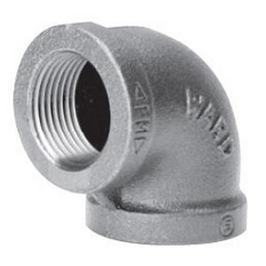 WardFlex E.NML 90 deg Straight Elbow, 3/4 in FNPT x 3/4 in FNPT, Iron, Galvanized, 150 lb