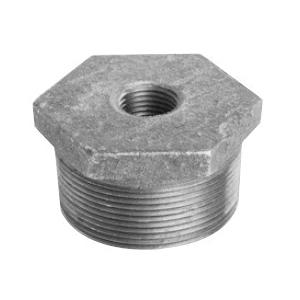 WardFlex Fig 09 Series 2DX2.BB Hex Bushing, 2-1/2 in NPS x 2 in NPS, Iron, Black, 150 lb