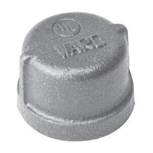 WardFlex ACA03132 Pipe Cap, 1-1/4 in NPS, Iron, Galvanized, 150 lb