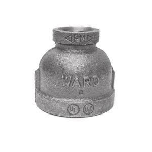 WardFlex 53 Series 1XE.BMC Reducing Coupling, 1 in FNPT x 3/4 in FNPT, Iron, Black, 150 lb