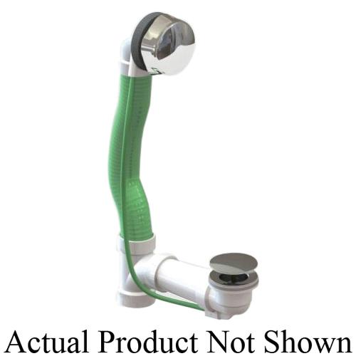 Innovator&reg; CableFlex&trade; 938 Flexible PVC Cable Bath Waste With Built-in Test Membrane, 1.5 inch, Spin-Welded, Brushed Nickel