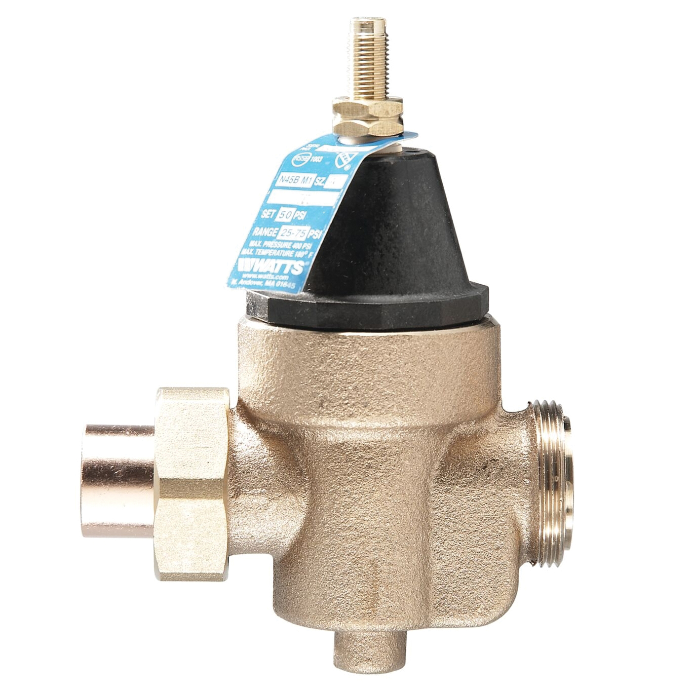 WATTS® LFN45B Pressure Reducing Valves, 3/4 inch, NPT Threaded Union Inlet X NPT Female Outlet thumbnail 3
