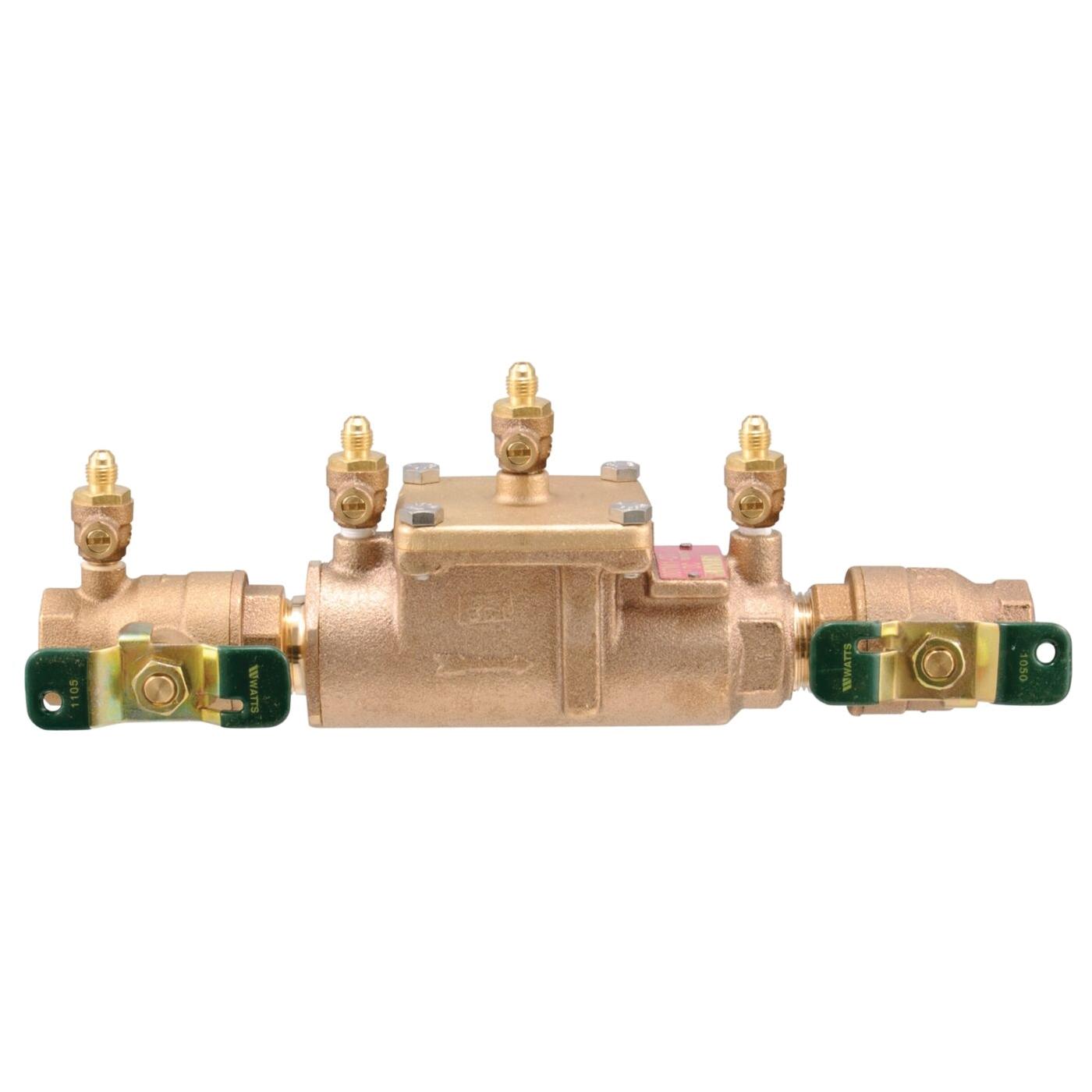 WATTS® 007 Series 0062222 Double Check Valve Assembly Backflow Preventer, 3/4 x 3/4 in, FNPT x FNPT, Contains Lead