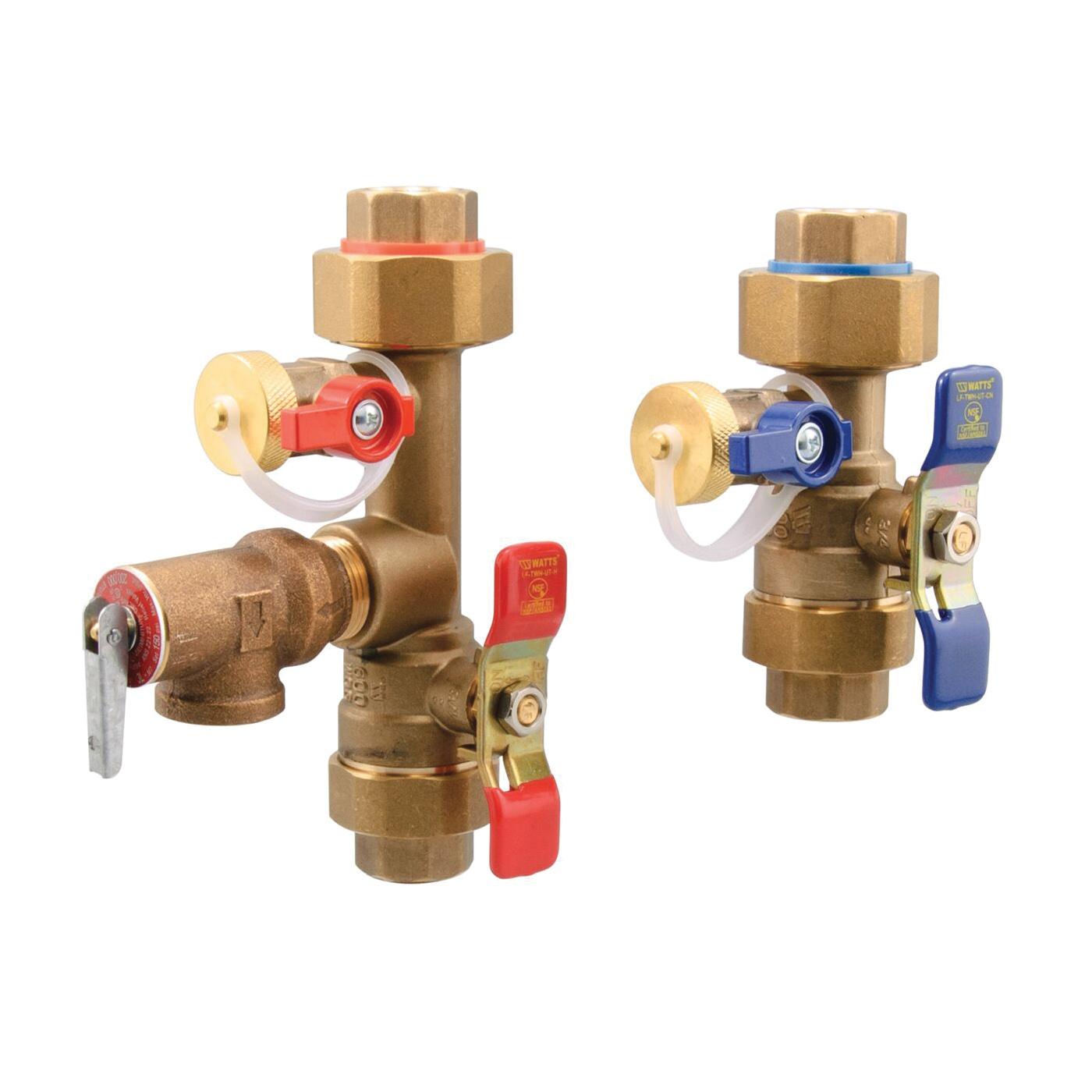 WATTS® LFTWH-UTS-HCN-RV Copper Silicon Alloy Tankless Water Heater Valve, 3/4 inch Female Threaded And Sweat, 150 psi