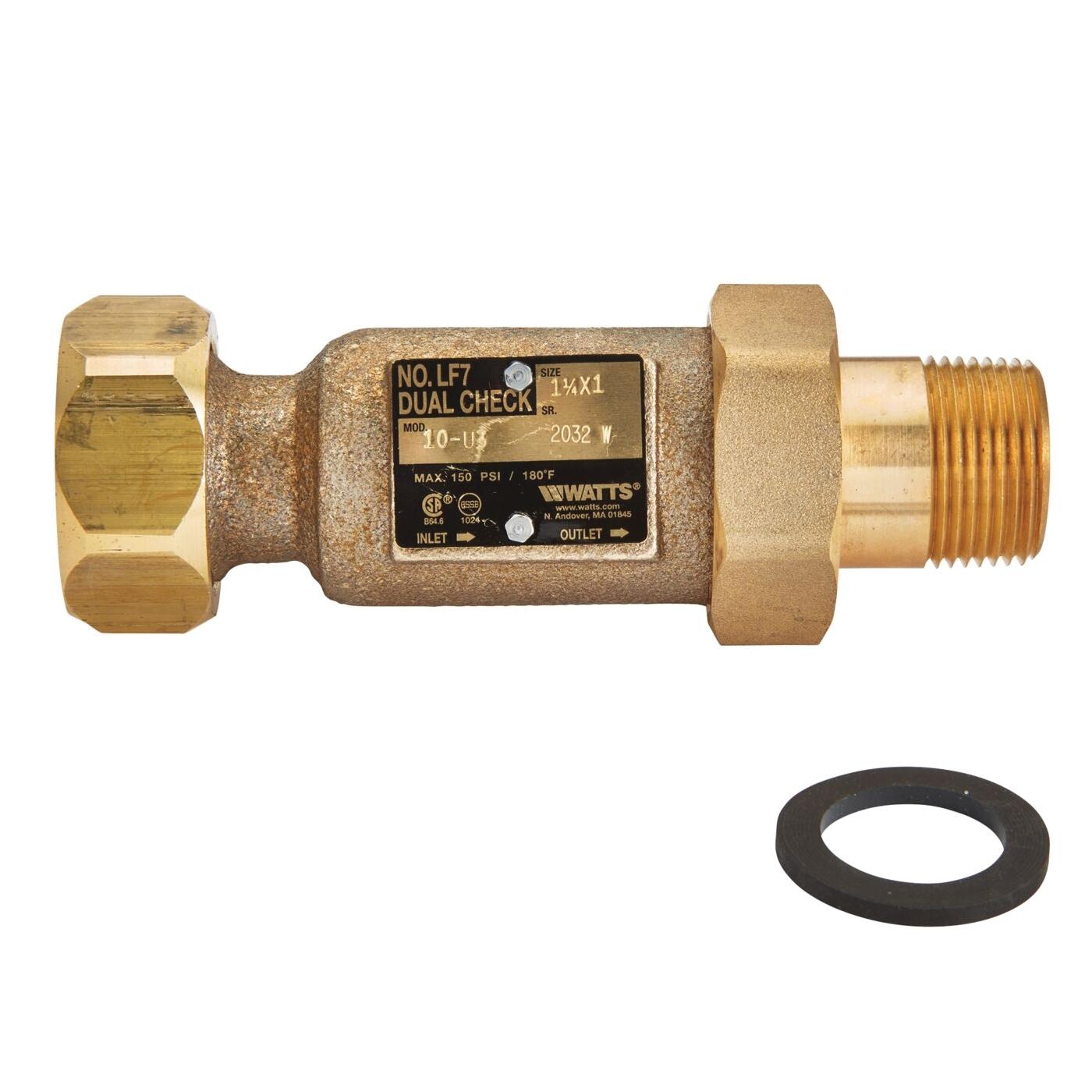 WATTS® Lead-Free Backflow Preventer, 1-1/4 inch x 1 inch, 150 psi thumbnail 3