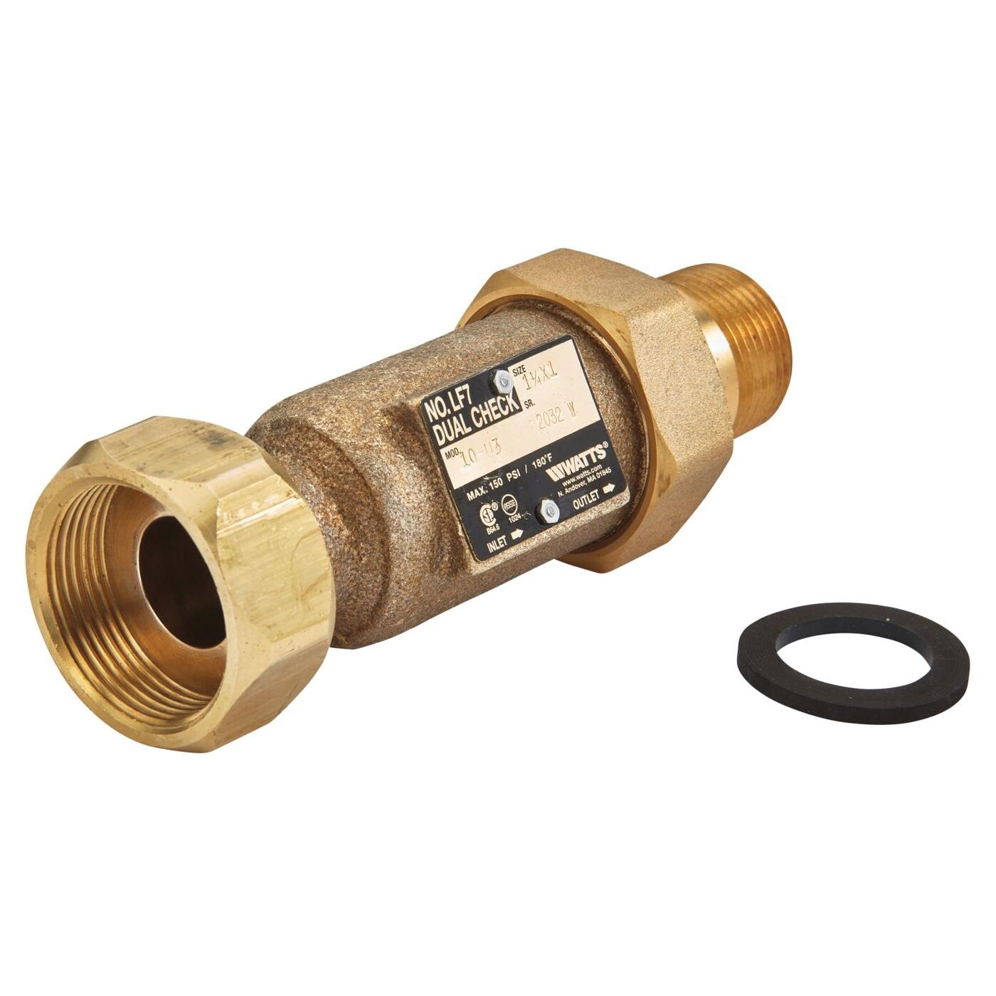WATTS® Lead-Free Backflow Preventer, 1-1/4 inch x 1 inch, 150 psi thumbnail 2
