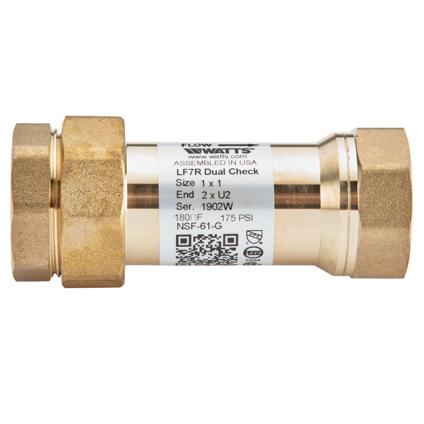 WATTS® Lead-Free Backflow Preventer, 1-1/4 inch x 1 inch, 150 psi