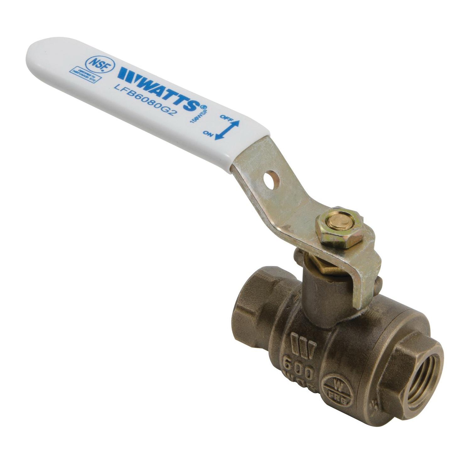 WATTS® 2-Piece FP LF Threaded Bronze Ball Valve, 2 inch thumbnail 2