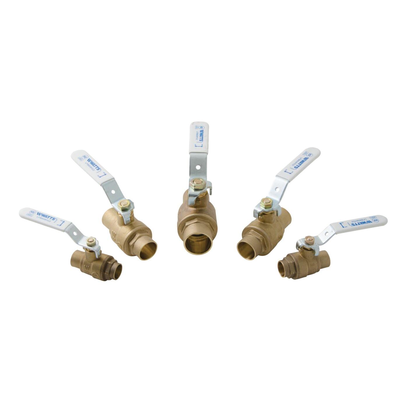 WATTS® 2-Piece FP LF Sweat Bronze Ball Valve, 1 inch thumbnail 3