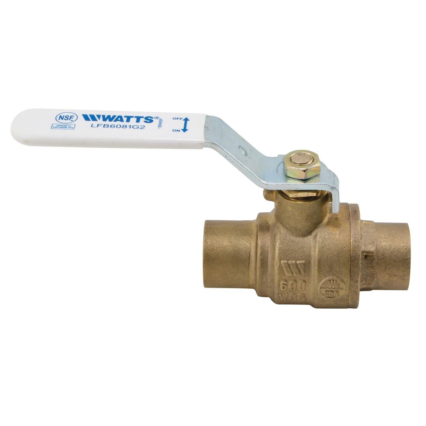 WATTS® 2-Piece FP LF Sweat Bronze Ball Valve, 1-1/2 inch