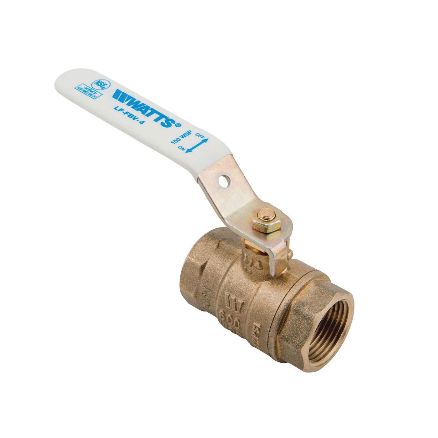 WATTS® FBV-4 Full Port Forged Brass Ball Valve, 1/2 inch, IPS x IPS thumbnail 2