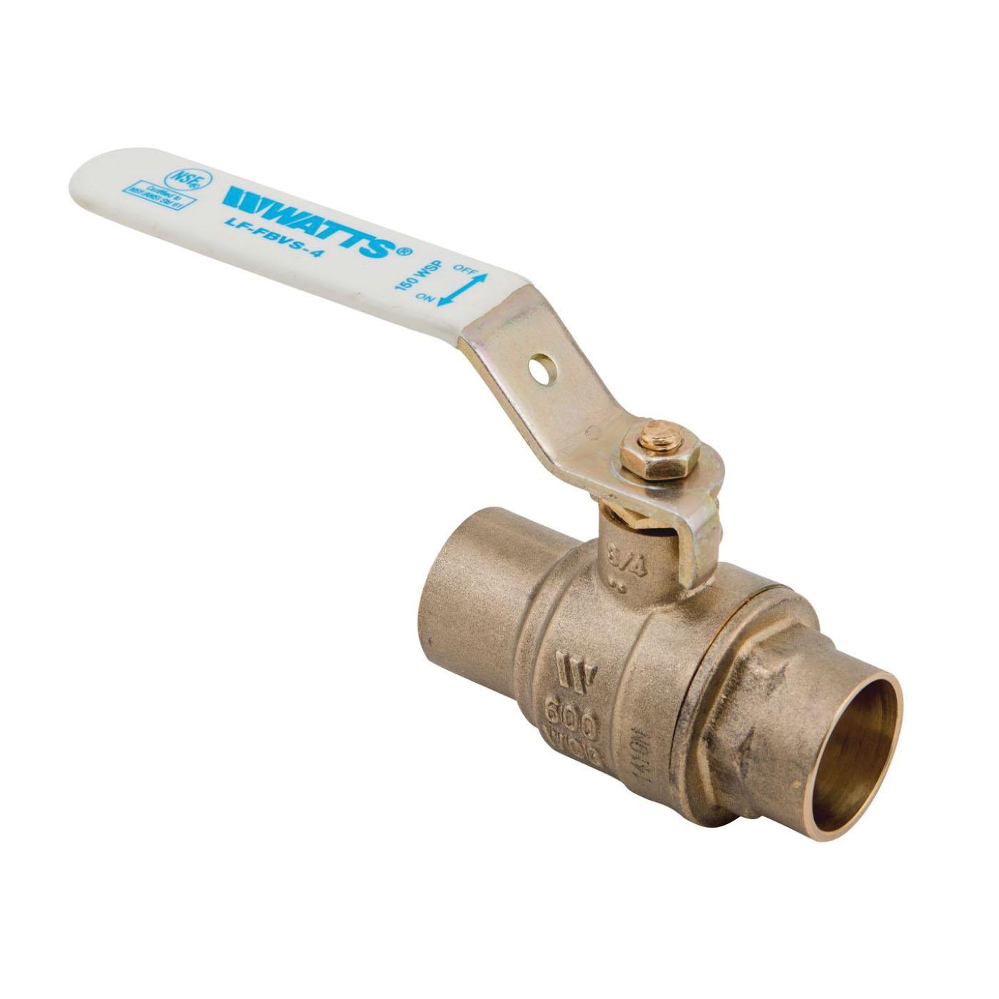 WATTS® FBVS-4 Full Port Forged Brass Ball Valve, 1-1/4 inch, Sweat x Sweat thumbnail 2