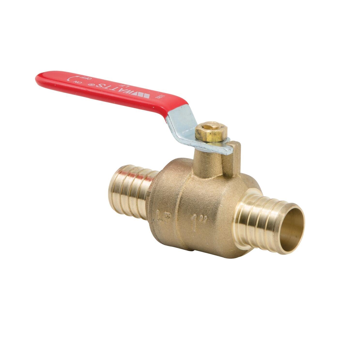 WATTS® LFWPBV Series 1/2 inch x 1/2 inch PEX Barb x PEX Barb Lead Free Brass 2-Piece Full Port Ball Valve thumbnail 2