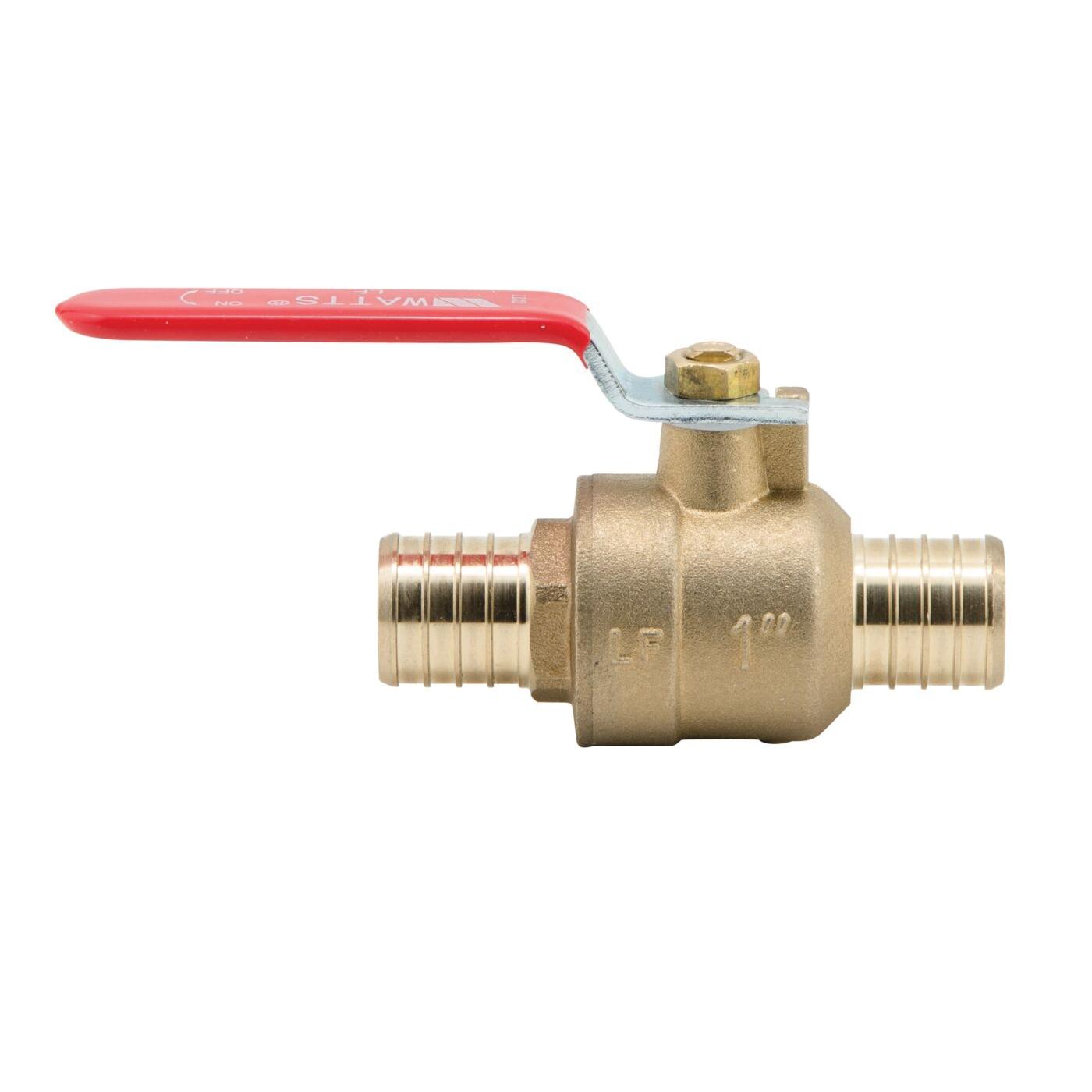 WATTS® LFWPBV Series 1/2 inch x 1/2 inch PEX Barb x PEX Barb Lead Free Brass 2-Piece Full Port Ball Valve