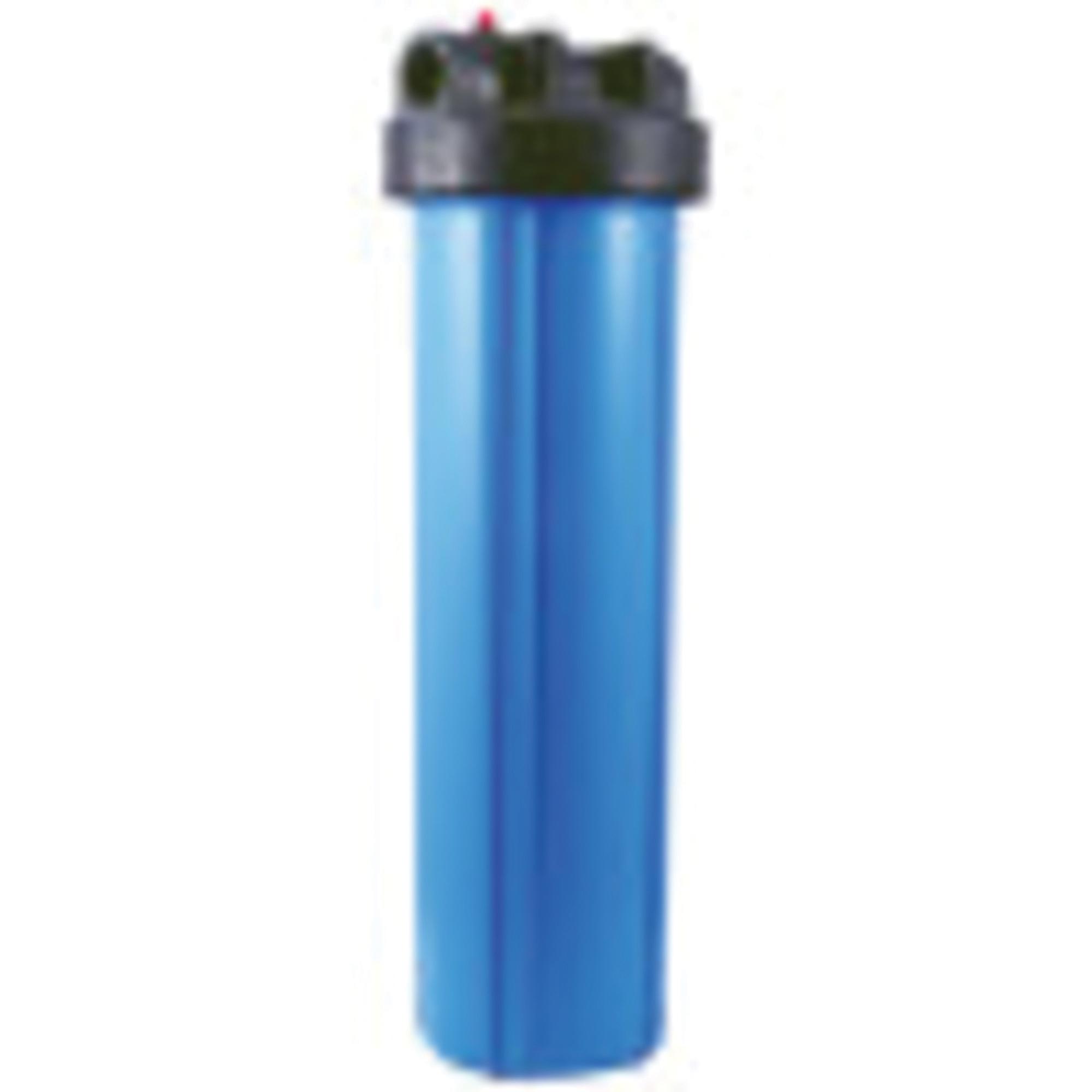 WATTS® PWHPFF Series 1 inch Female Threaded 20 inch Polypropylene Full Flow Filter Housing, Blue/Black Lid