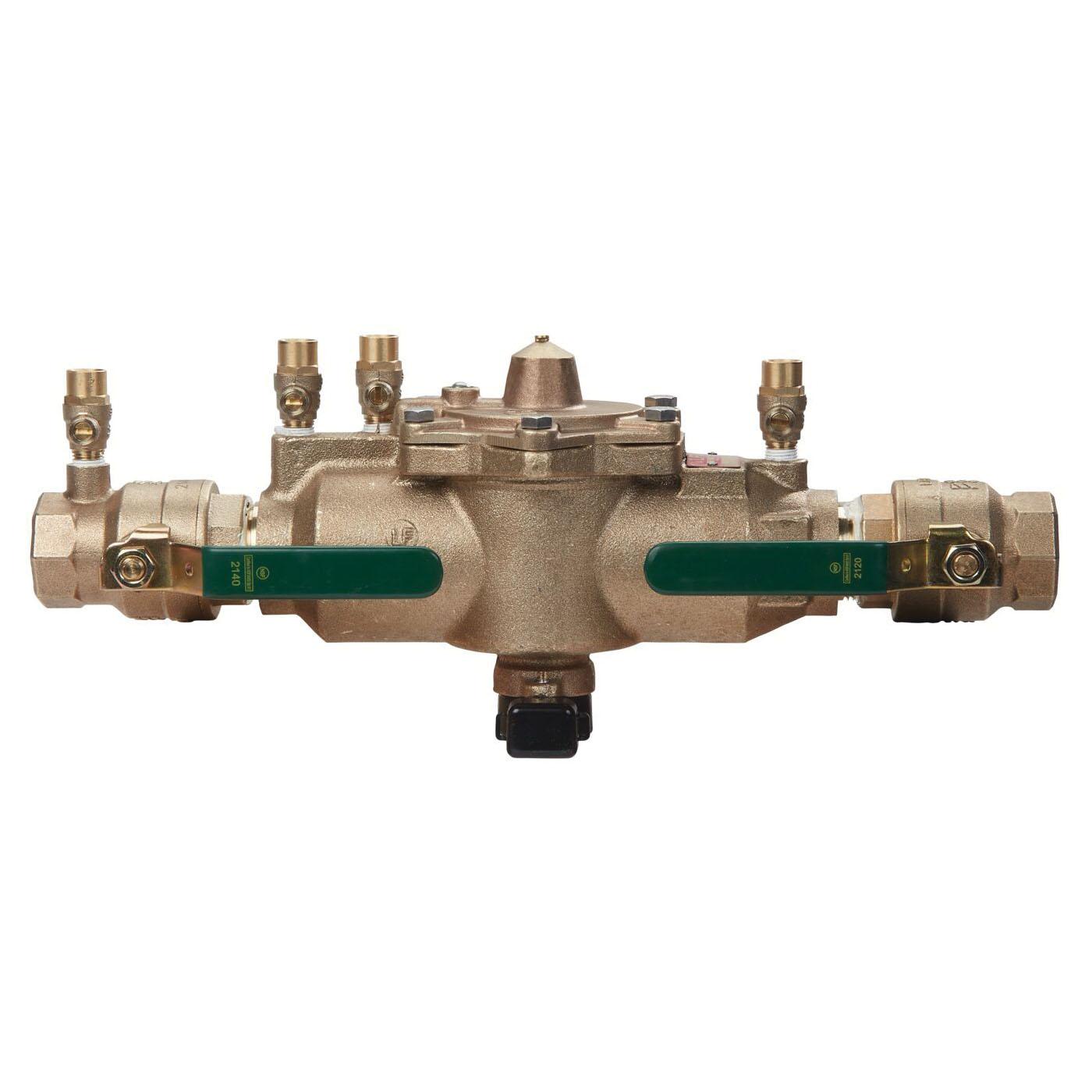 WATTS® LF009 Series 88004113 Reduced Pressure Zone Backflow Preventer Assembly, 1-1/4 in, FNPT, Lead-Free