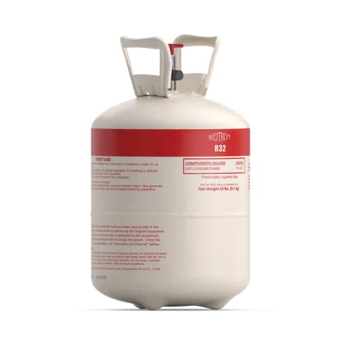 WEITRON R32-20 Refrigerant, 20 lb Capacity, Cylinder, Colorless, Liquefied Gas