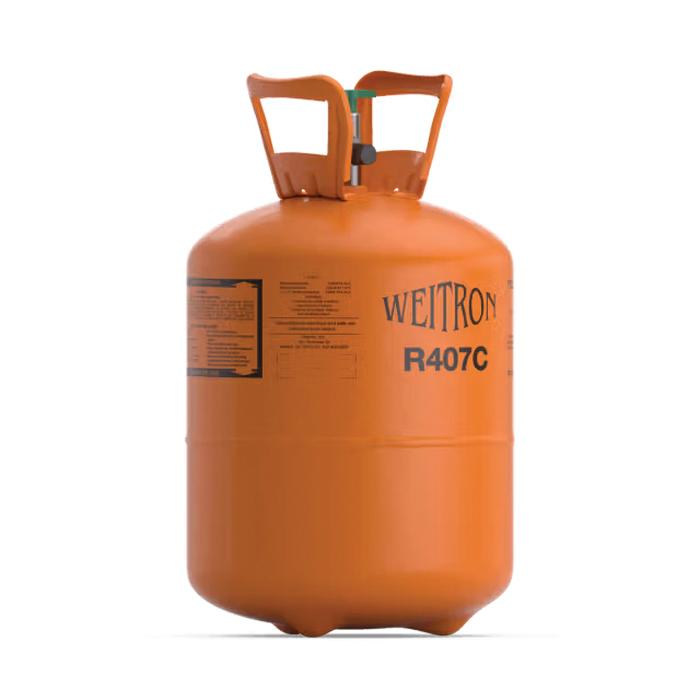 WEITRON R407C Refrigerant, 25 lb Capacity, Cylinder, Colorless, Liquefied Gas