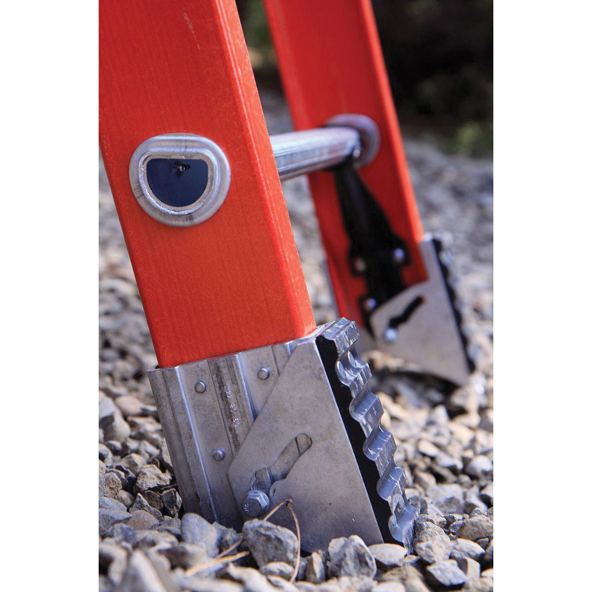 WERNER® D6200-2 Series D6224-2 D-Rung Extension Ladder, 300 lb Load, ANSI: ANSI A14.5, Fiberglass, Orange