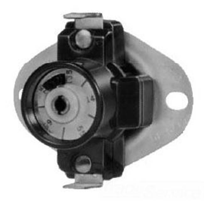 White Rodgers 3L05 Series Adjustable Snap Disc Limit Control, 135-175 Â°F (Adjustable Range), Snap Disc, SPST, 120/240 VAC, 1/4" Quick Connect, Flange Mount, 25 A (Resistive, 120/240 VAC)