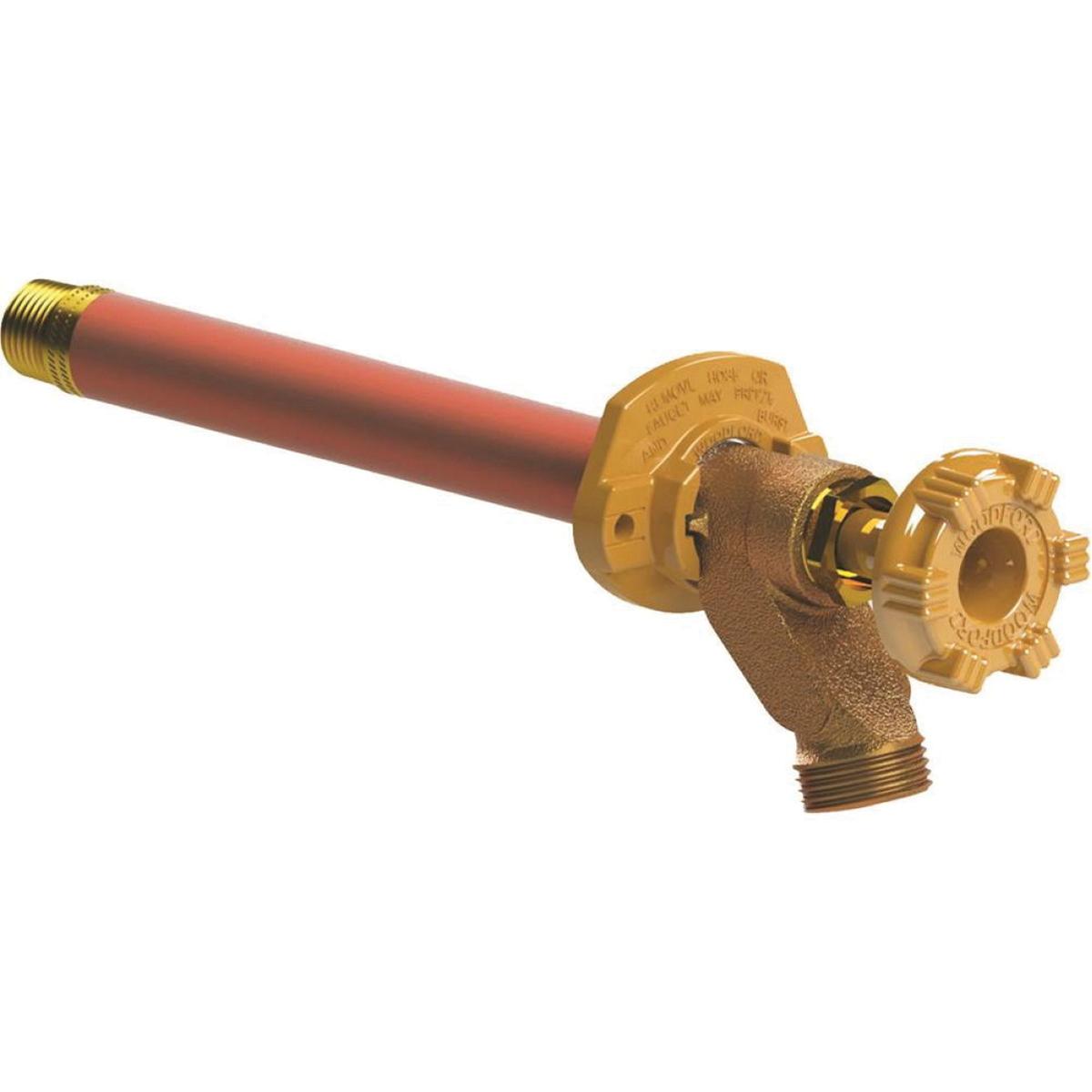 WOODFORD® 14 Series 14CP-6-MH Freezeless Wall Faucet, 1/2 in, MPT x Female Sweat, Brass, 7-1/4 in L, Chrome