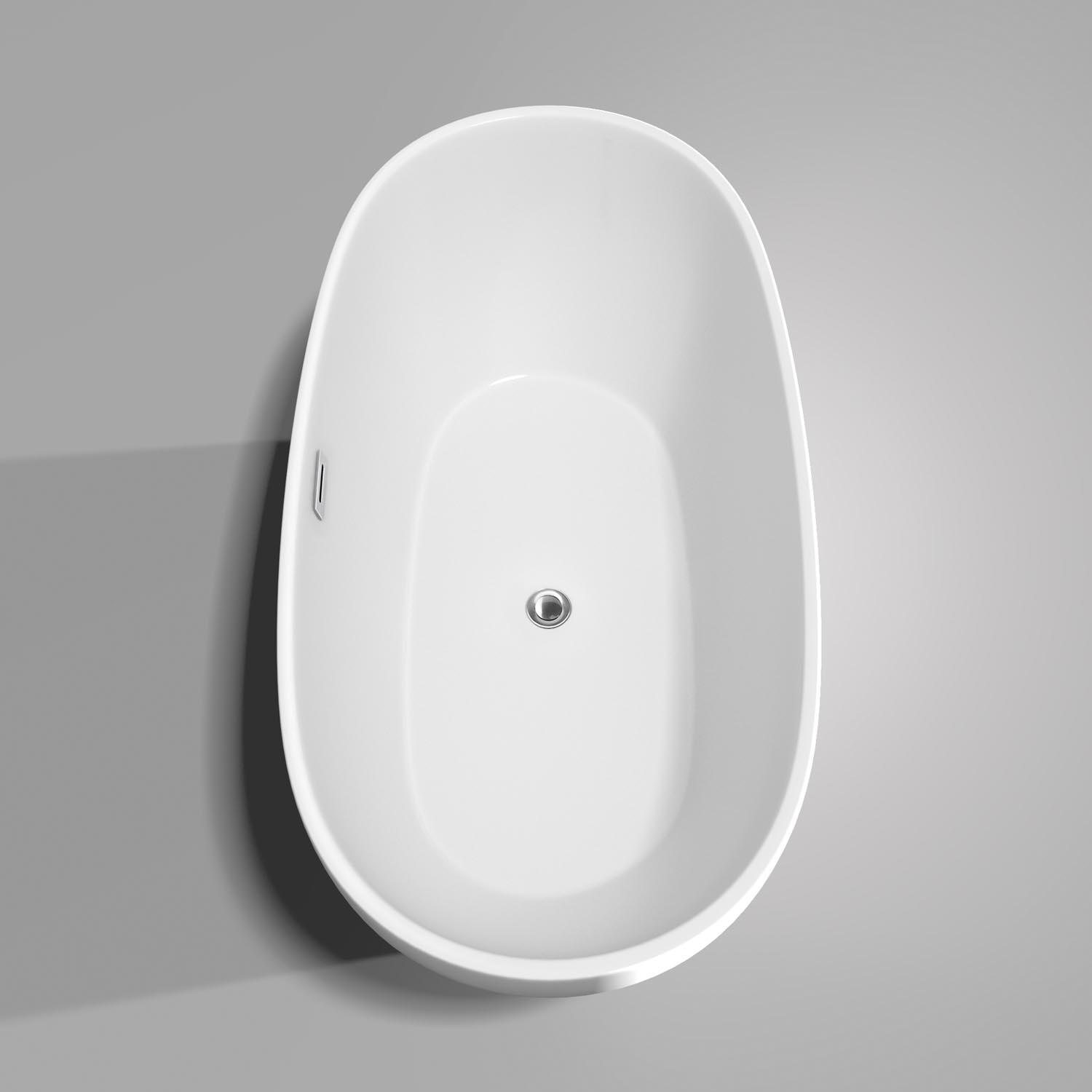 WYNDHAM COLLECTION WCBTK156167 Soaking Bathtub, Triangle (Corner), 23 in D Outside, 67 in L Outside, 32 in W Outside