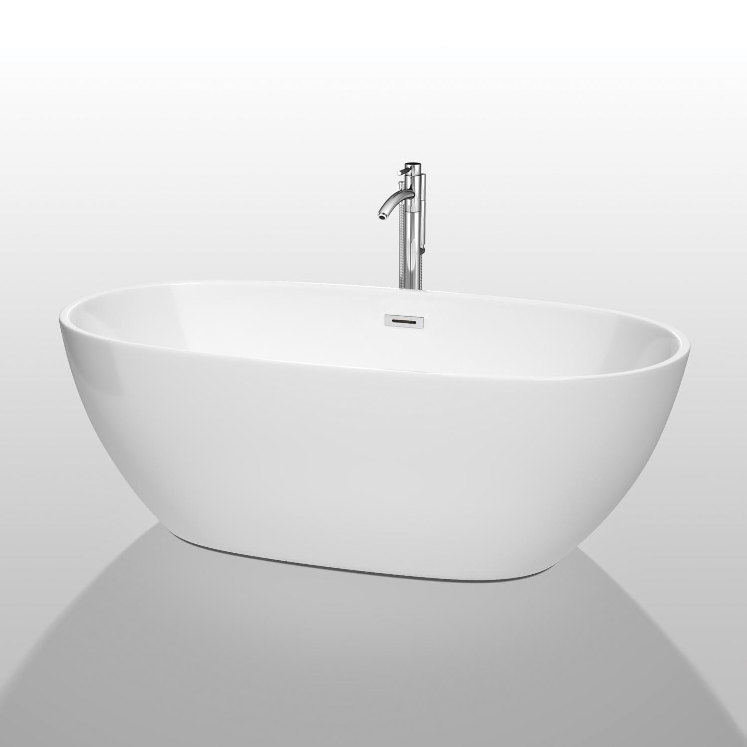 WYNDHAM COLLECTION WCBTK156167 Soaking Bathtub, Triangle (Corner), 23 in D Outside, 67 in L Outside, 32 in W Outside thumbnail 4